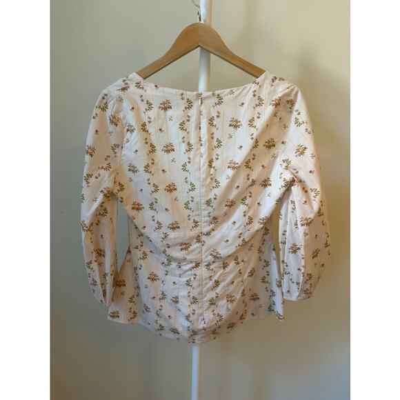 Brock Collection Floral Blouse, Size 4 - Picture 5 of 5
